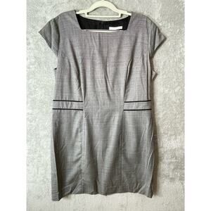 Boss Hugo Boss Dress Size 14 Gray Checked Preppy Officecore Minimalist